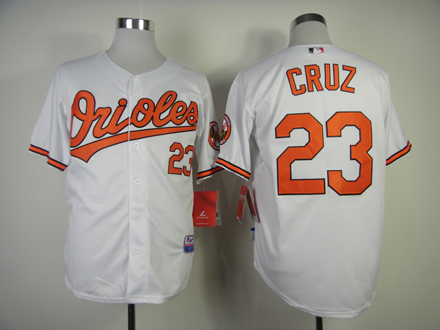 Men Baltimore Orioles 23 Cruz White MLB Jerseys